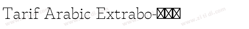 Tarif Arabic Extrabo字体转换
